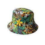 Καπέλο bucket διπλής όψης βαμβακερό one size floral καφέ-μαύρο 22.00062