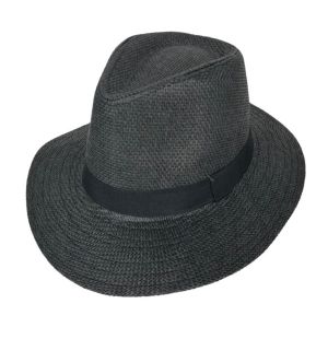 Καπέλο unisexc ψάθινο panama μαύρο 22.00044