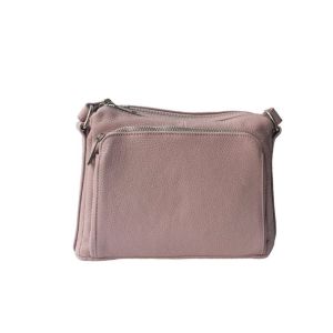 Τσάντα δερμάτινη με πρακτικό design nude 02.02656