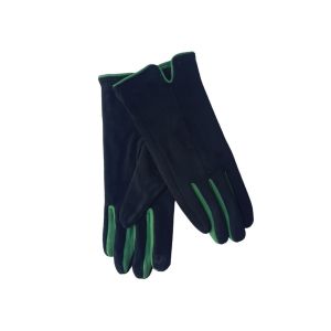 Γάντια δίχρωμα souet μαύρο - πράσινο 06.00088