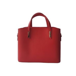 Τσάντα δερμάτινη κόκκινη με κομψό design 02.02683