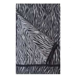 Πασμίνα animal zebra print μαύρη 20.00072