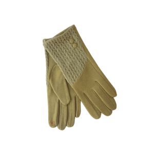 Γάντια μονόχρωμα με πλέξη lime 06.00082