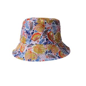 Καπέλο bucket διπλής όψης βαμβακερό one size με fruit print μπλε 22.00063
