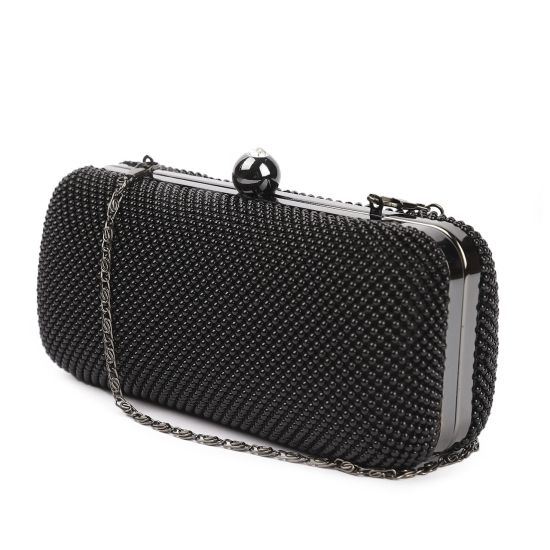 Βραδινό τσαντάκι clutch μαύρο 02.02354