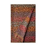 Πασμίνα animal print με διακριτικό lurex καφέ 20.00127